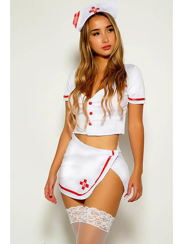 Women Sexy Nurse Halloween Costume Lingerie