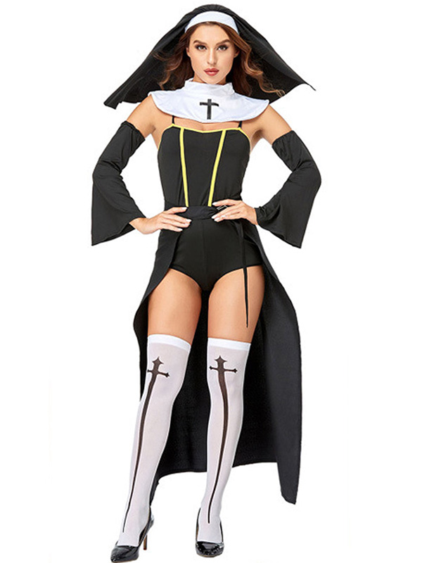 Women Sexy Nun Halloween Costume Lingerie