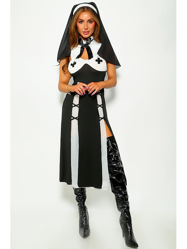 Women Sexy Nun Halloween Costume Lingerie