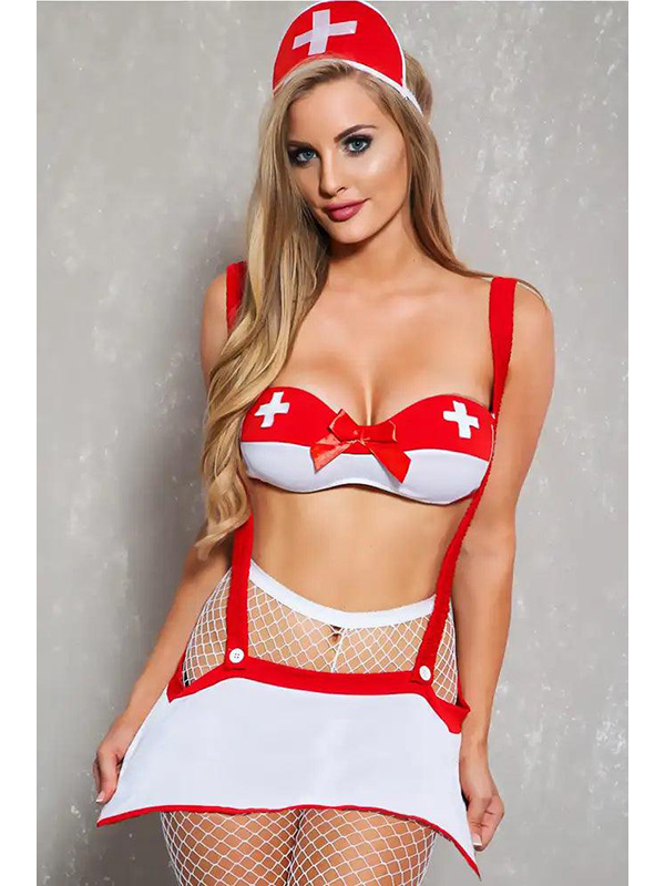 Women Sexy Nurse Halloween Costume Lingerie
