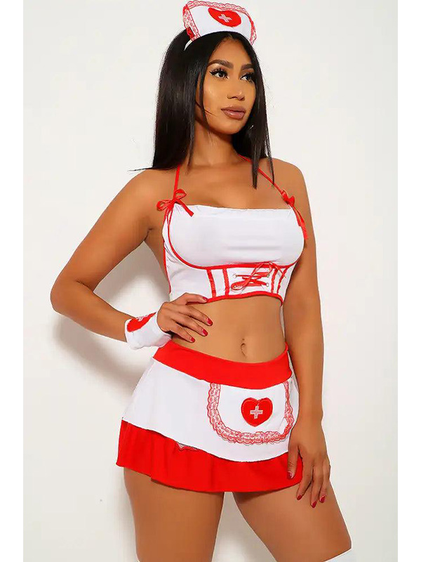 Women Sexy Nurse Halloween Costume Lingerie