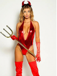 Halloween Carnival  Women Devil Romper
