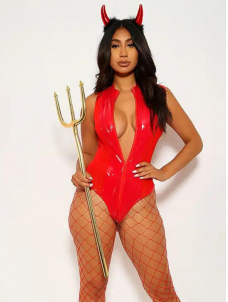 Halloween Carnival  Women Devil Romper