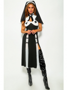 Women Sexy Nun Halloween Costume Lingerie