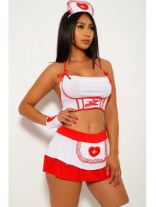 Women Sexy Nurse Halloween Costume Lingerie