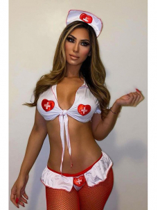Women Sexy Nurse Halloween Costume Lingerie