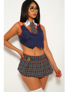 Women Sexy School Girl Halloween Costume Lingerie