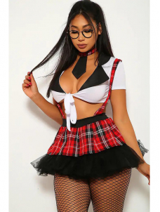 Women Sexy School Girl Halloween Costume Lingerie