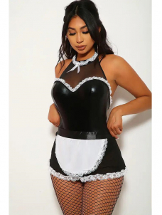 Women Sexy French Maid Lingerie Halloween Costume