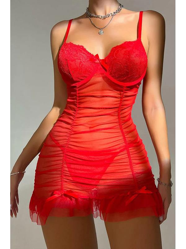 Women Sexy Valentines Babydoll Lingerie