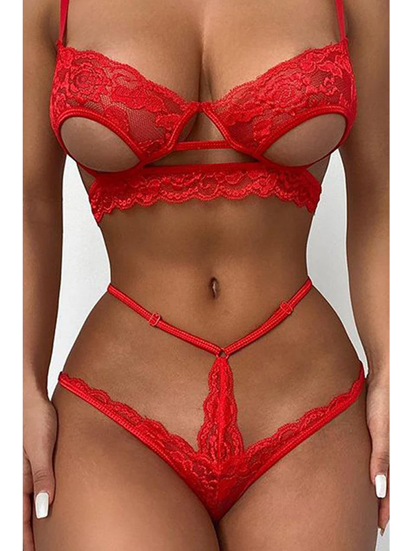 Women Sexy Valentines Bran and Panty Lingerie