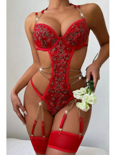 Women Sexy Valentines Teddies Lingerie