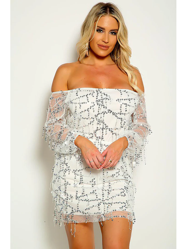 Women Sexy Mini Off Shoulder Dress