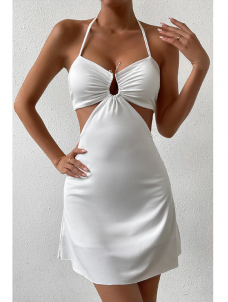 Women Sexy Mini Halter Dress