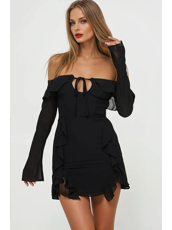 Women Off Shoulder Sexy Mini Dress
