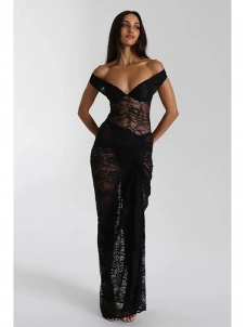 Women Sexy Off Shoulder Maxi Dress