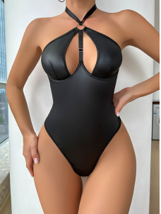 Women Sexy Vinyl Teddies Lingerie