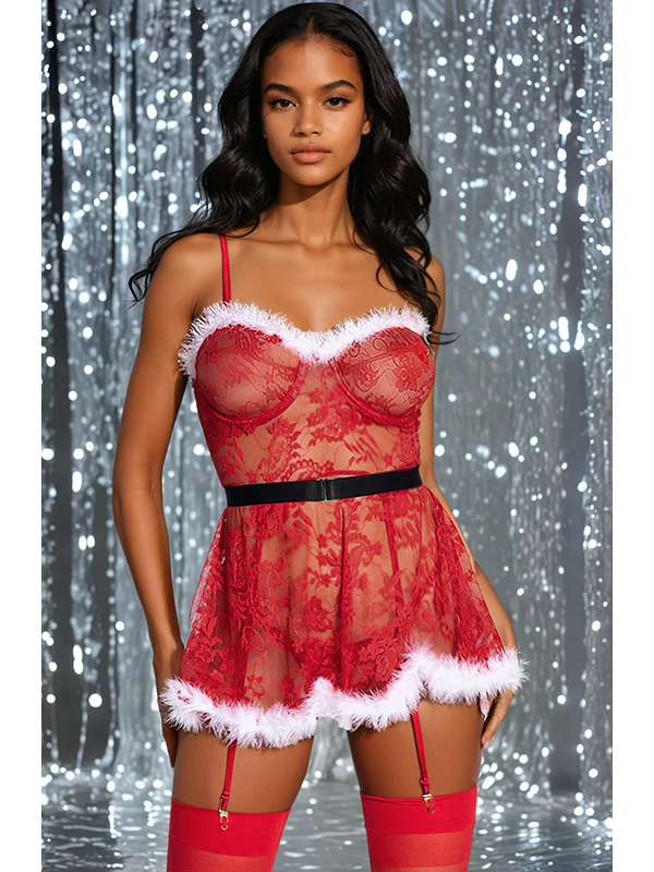 Women Sexy Christmas Babydoll Lingerie