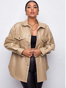 Women Sexy Faux Leather Coat